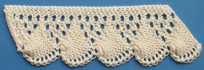 1884 Knitted Lace Sample Book: 13. Shell Pattern