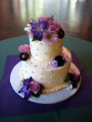 purple cake cakes floral theme three flowers romantic discoveries jillicious goes
