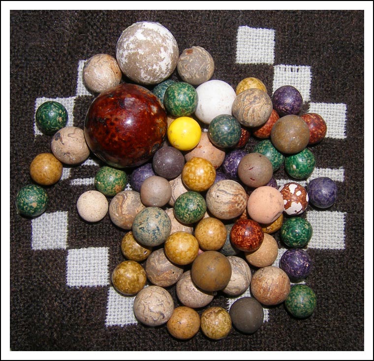 Antique Marbles Content in a Cottage