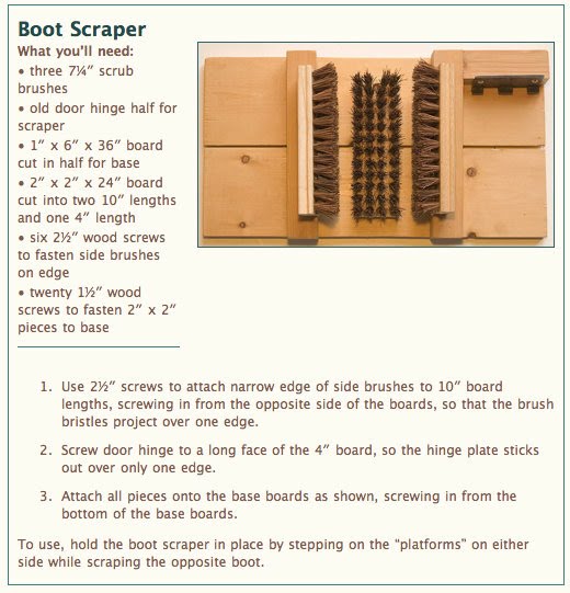Content in a Cottage DIY Boot Scraper