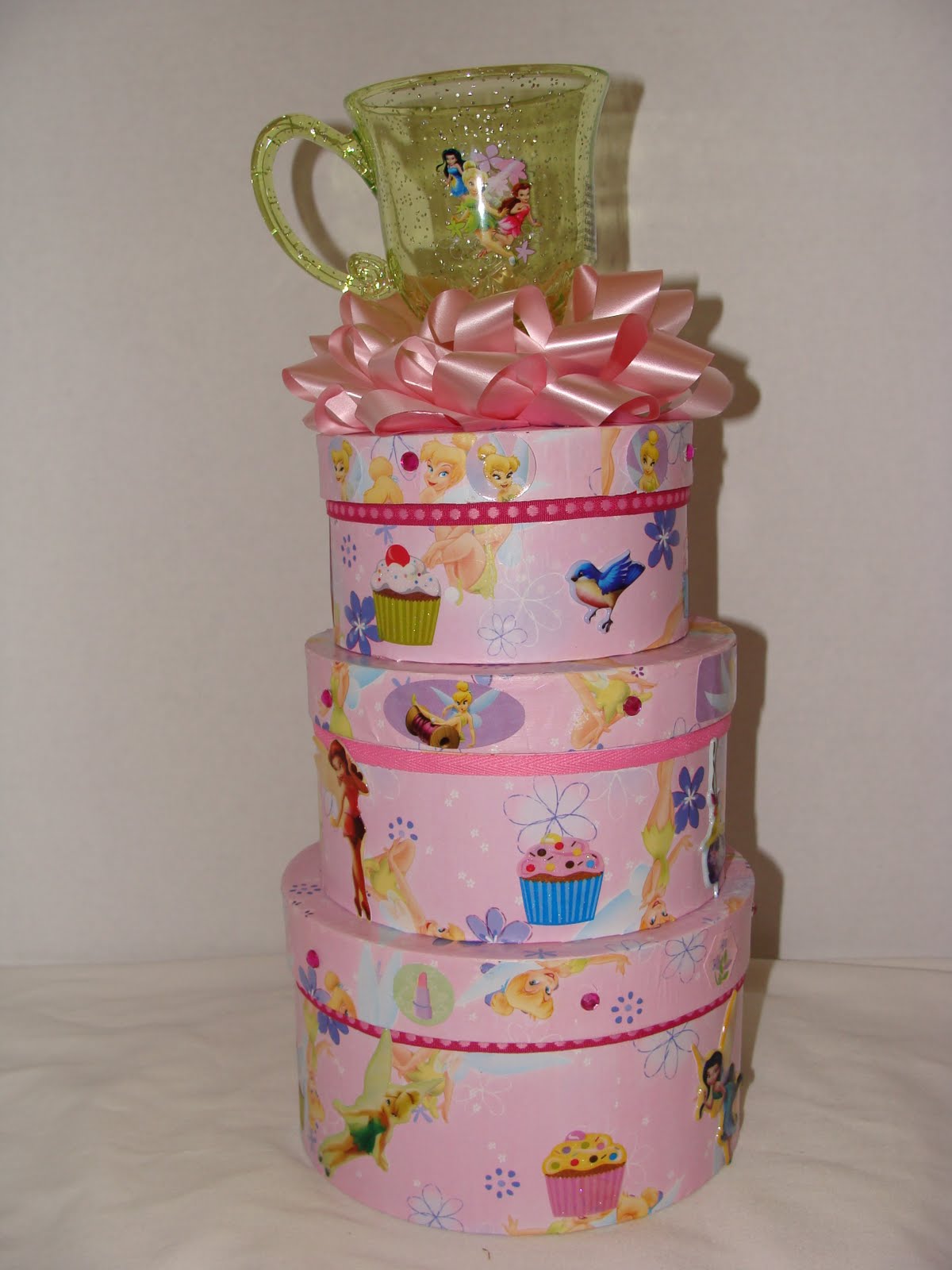 PeprzCakez 3 Tier Round Tinkerbell Cake Gift Box