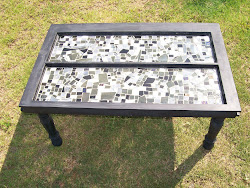 Black Glass Mosaic Table