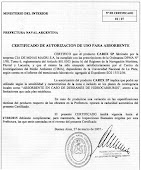 Certificado de Hidrocarburo.
