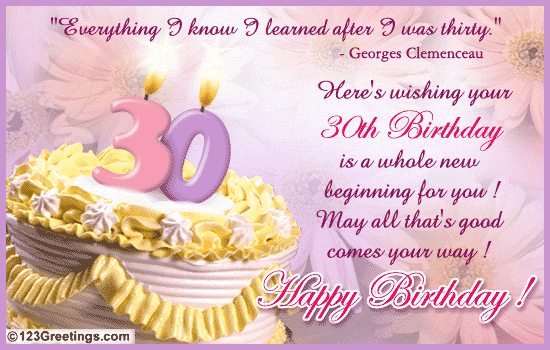 happy birthday 30. Cards | Happy Birthday