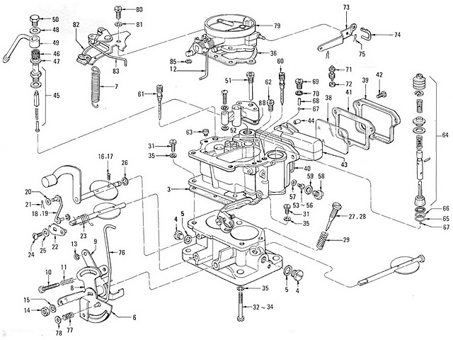 Diagrama de carburador nissan sunny #8