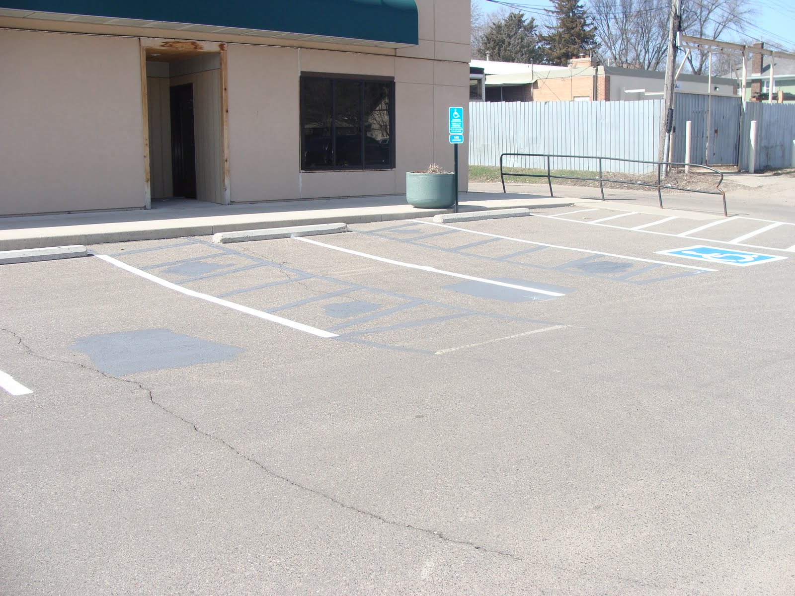 Damon's Painting: Blacking out, layout and add new parking stalls