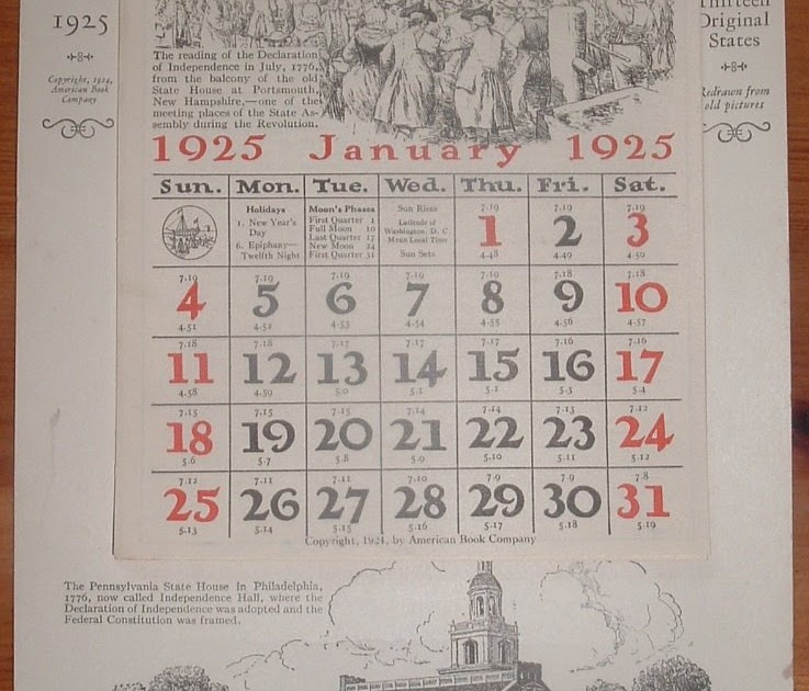 Bibliophemera A publisher's calendar for Independence Day