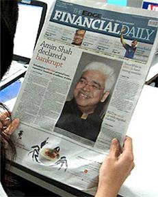Amin Shah declared Bankrupt