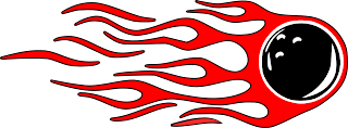 Art by Annel: Flame bowling ball