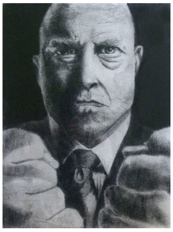 Michael Chiklis - The Thing from Fantastic 4  (Charcoal on Paper)