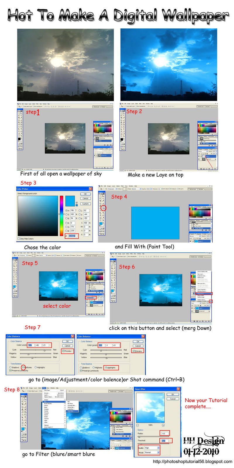 How To Make Digital Wallpaper Tutorial