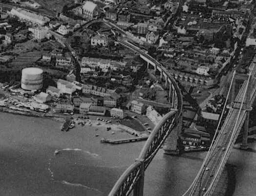 Aerial Shot of Saltash Showing the Location of the Old Waterside, After its Destruction