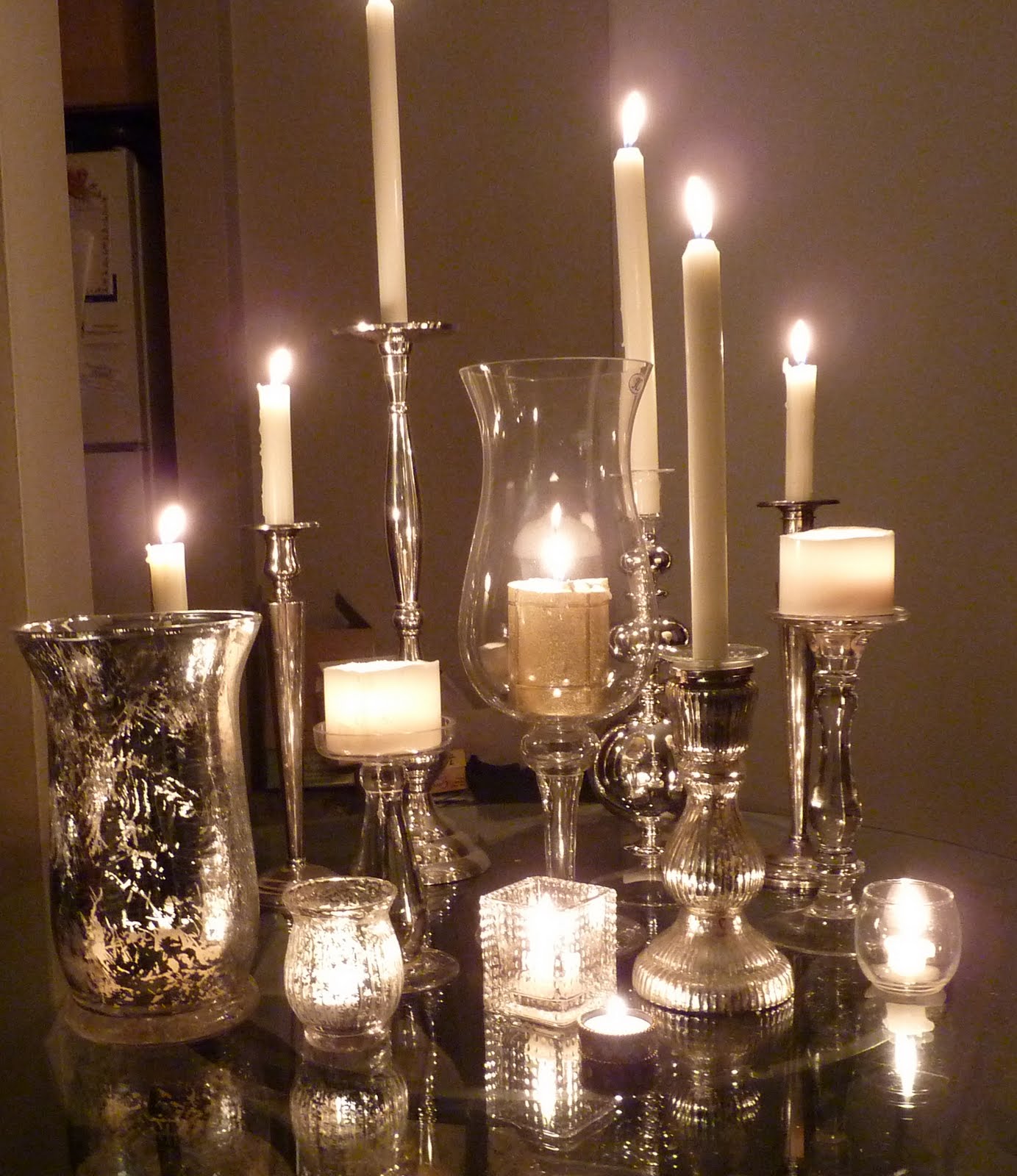 Madeira Linen Collector Silver + Glass + Candles ==> Make a Wow
