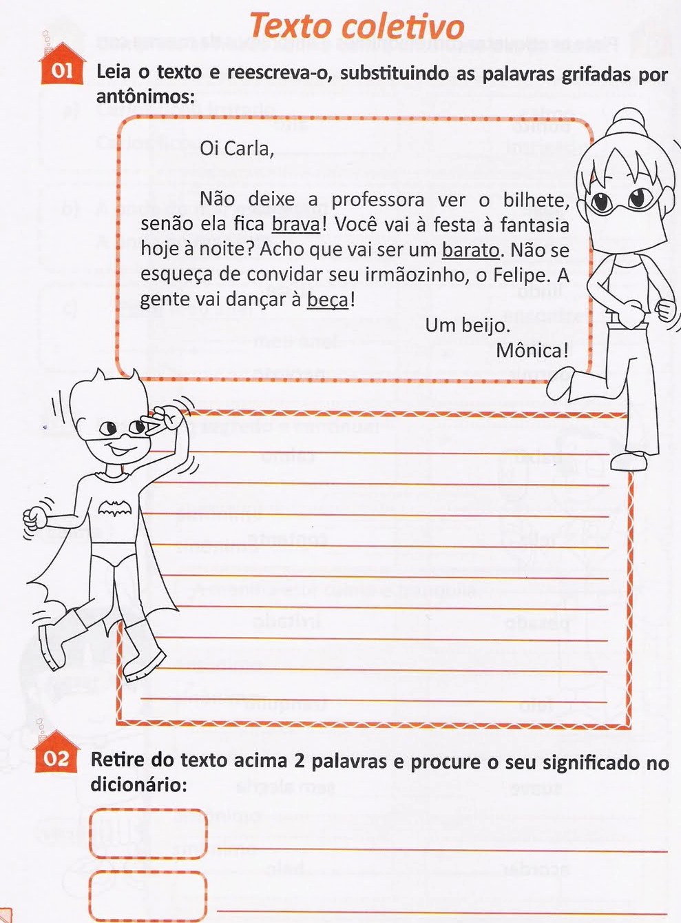 Texto Para Trabalhar Sinônimos E Antônimos 4o Ano