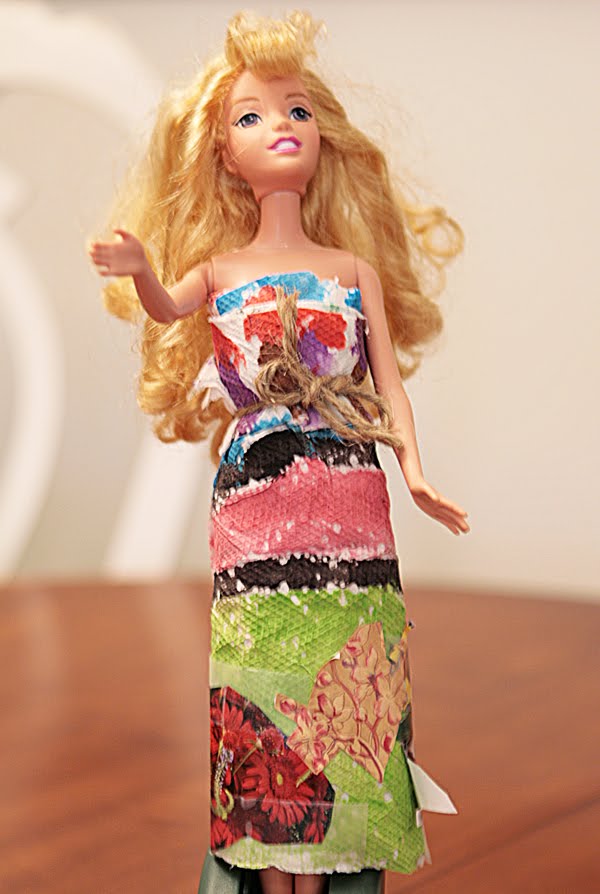 artezoekins Make Your Own Barbie Dresses From Paper Towels!