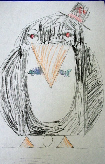 The David Lubin Art Studio: Kindergarten Penguin drawing