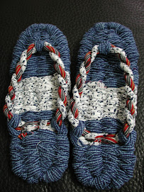 X3,20090902,Japan樽井美樹母女送的手織和式拖鞋