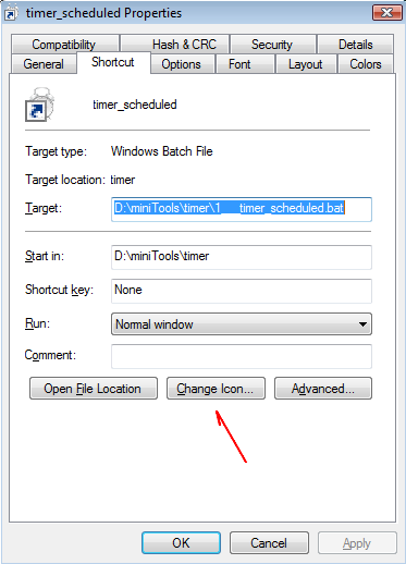 change icon of batch file change icon of batch file