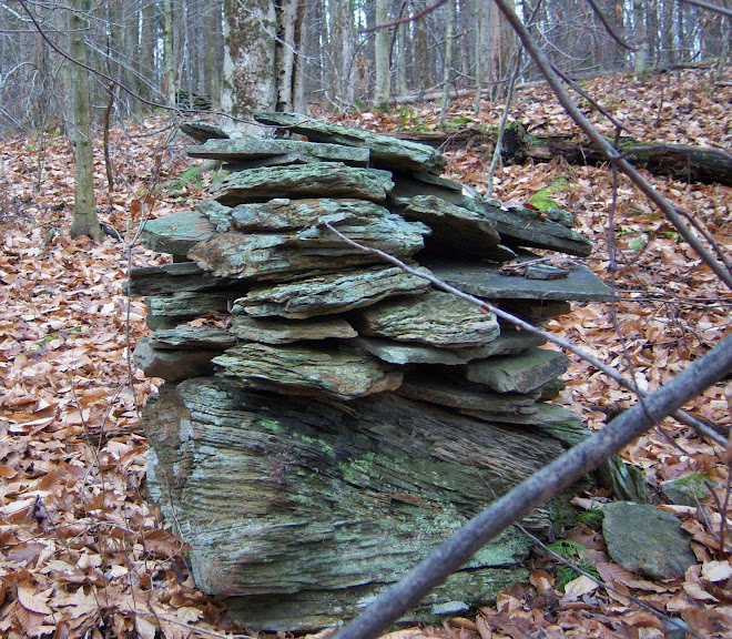 Stone Cairn on boulder