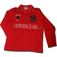 GUESS Boy Long Sleeves Red Top