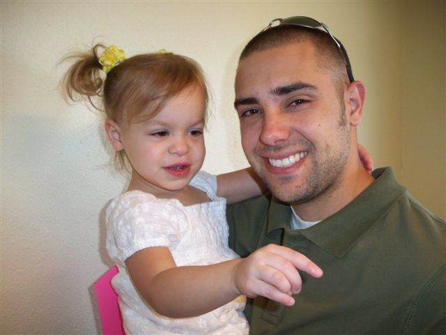 Maddy and Daddy  - Easter 2010