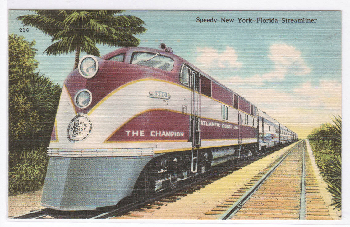 My Life In Postcards: Streamliner Trains - Part IV - The Atlantic Coast ...