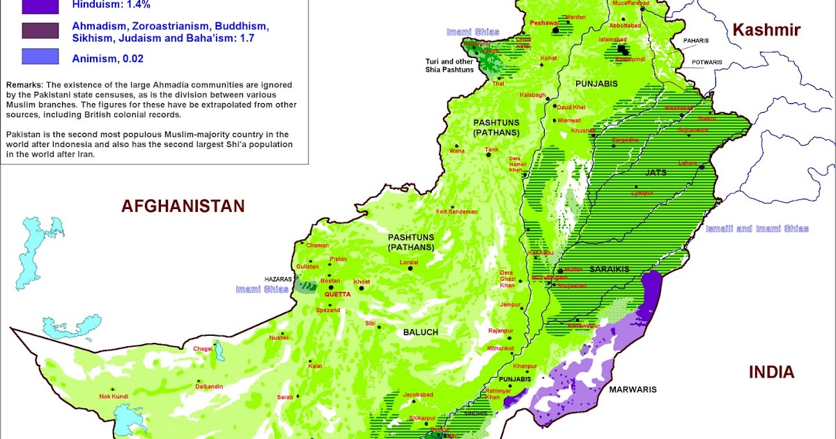 Карта пакистана на русском языке с городами