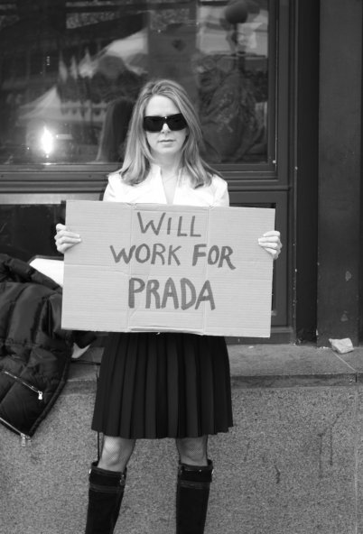 Will work for Prada