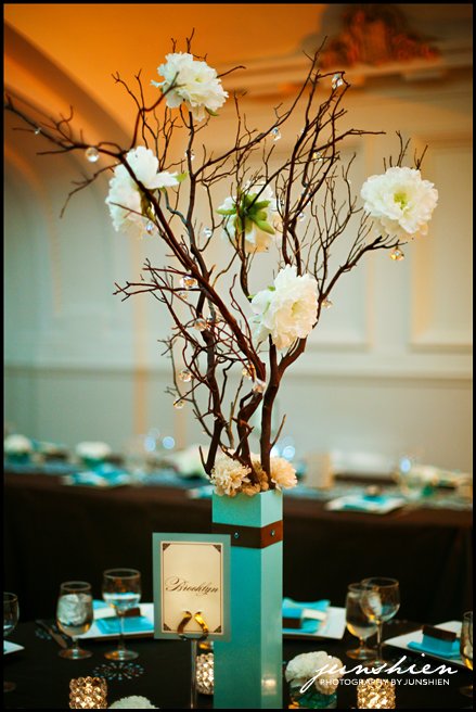 Modern Wood Centerpiece Manzanita branch centerpieces wedding centerpieces