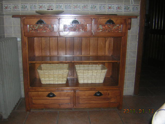 madera estilo rustico: MUEBLE RUSTICO COCINA