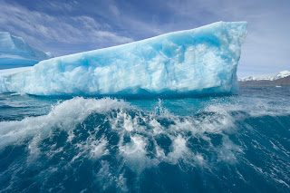 Massive Iceberg Melting Rapidly Due to Rising Temperatures, Near Cumberland Bay, South Georgia Islan