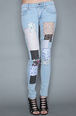 JordanMayTwigs: DIY Project:: Cheap Monday Patchwork Jeans.