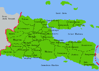 KABUPATEN PACITAN Peta  Jawa  Timur 