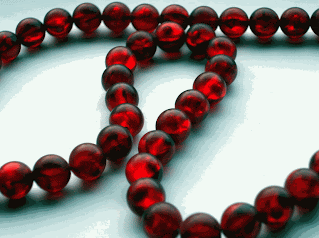 Red glass bead necklace Red glass bead necklace