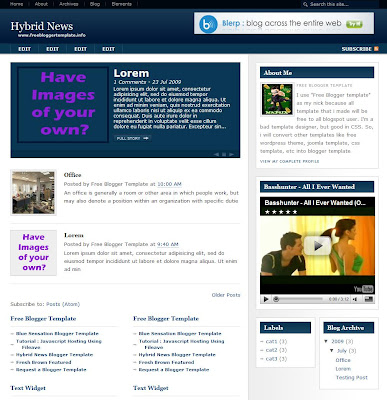 Hybrid News Blogger Theme