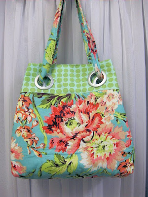 Your Fabric Place: Grommet Diaper bag sewn with Amy Butler Love Fabric