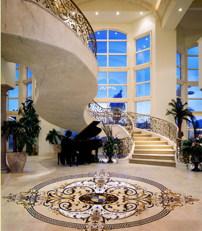 Craft Central Create Special Effect On Floor With Decorative Marble Medallion