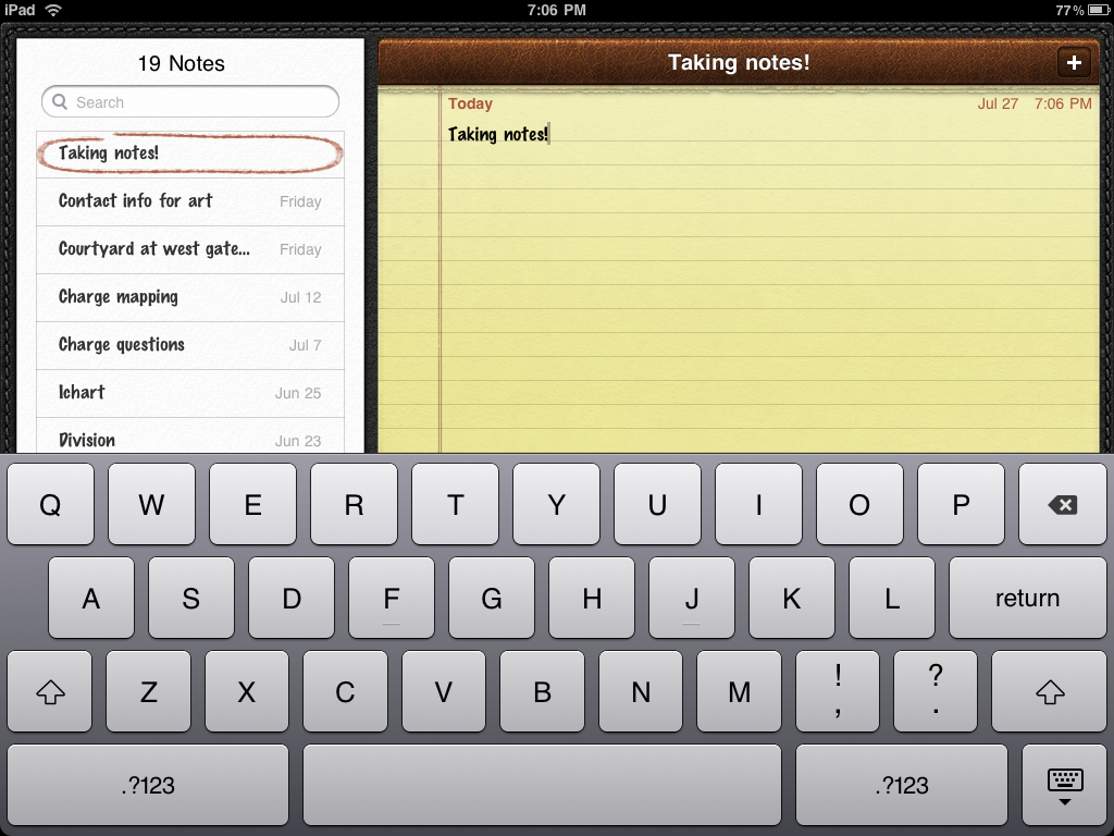 Using the iPad in Daily Life: Taking Notes on the iPad