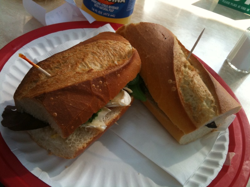everything i eat jakefood Camembert sandwich at French market in Venice