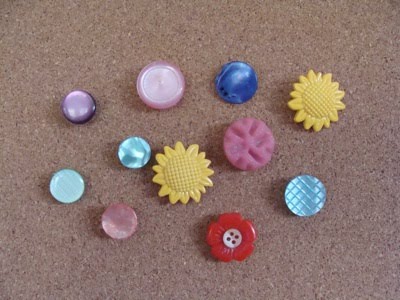Treasured Tacks: DIY Push Pins from Vintage Buttons and Jewels 10 colorful push pins for a girl's bedroom