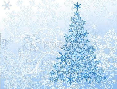 snowflakes made christmas tree wallpaper