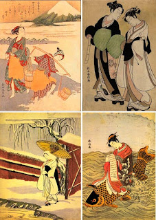 Гравюры и живопись мастера цветной ксилографии японского художника Сузуки Харунобу