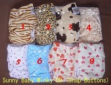 SUNNY BABY MINKY SNAP BUTTON-RM33