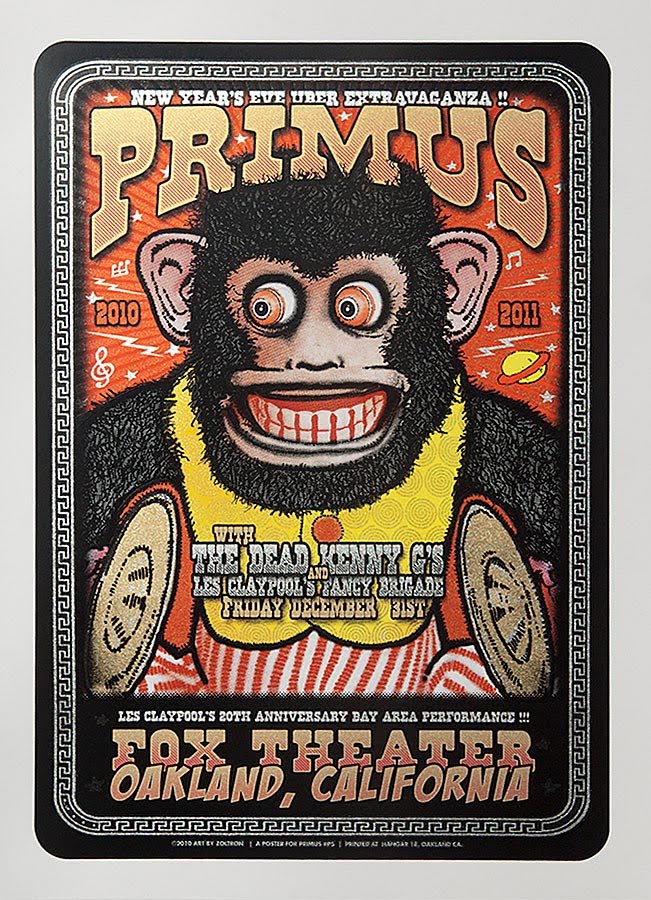 INSIDE THE ROCK POSTER FRAME BLOG Primus New Years Posters Fox