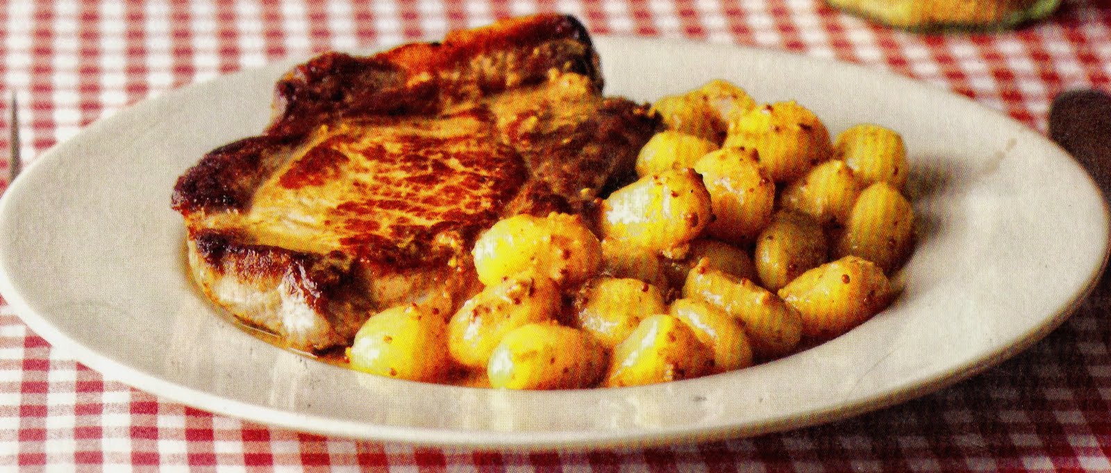 Four Hungry Mouths + 2. MUSTARD PORK CHOPS with GNOCCHI