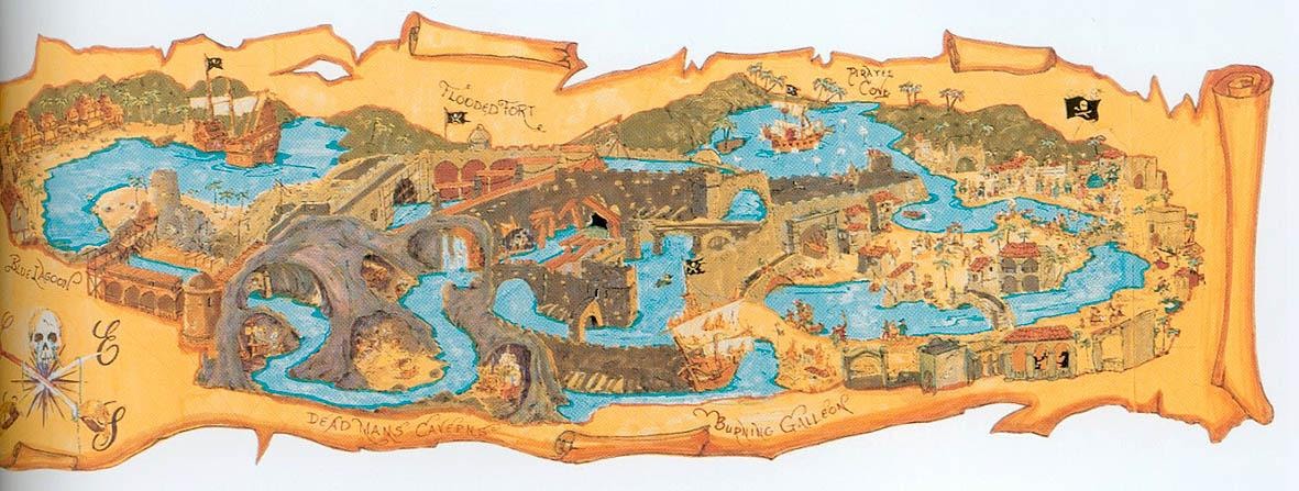 Pirates Of The Caribbean Ride Map Insights And Sounds: Buried Treasure Of Disneyland Paris