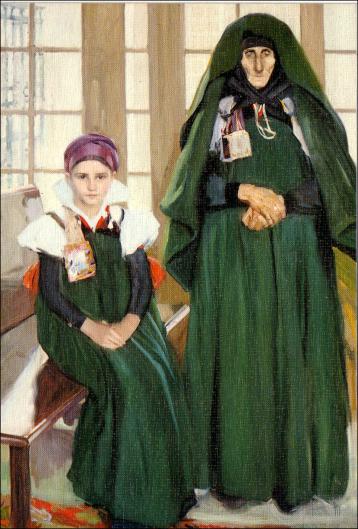 Abuela y Nieta, Abuela y Nieta, Joaquín Sorolla Bastida, Joaquín Sorolla Bastida, Retratos de Joaquín Sorolla, Joaquín Sorolla, Pintor español, Retratista español, Pintores Valencianos