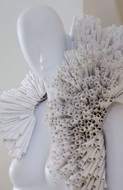 form of fashion models: Intricate Paper Frocks Exhibition