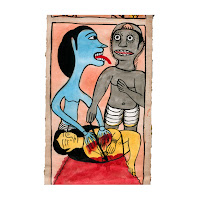 patua yama scroll painting west bengal india
