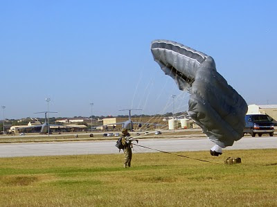 USAF CCT HALO Jump - Team Member Landing